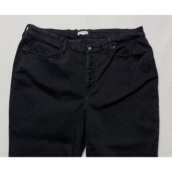 Good American GLEAF739BT Women’s Plus Sz 20-26 Faded Black Stretch Skinny Jeans - Picture 3 of 13